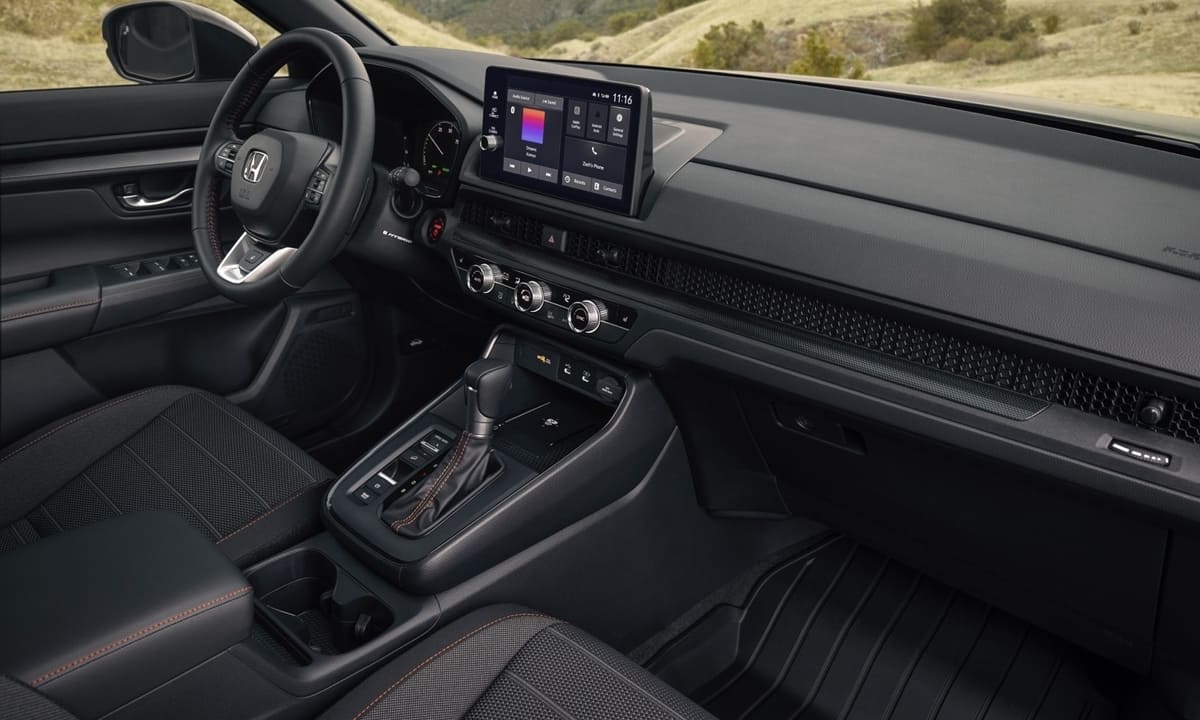 Honda CR-V Hybrid Trailsport 2026: O SUV híbrido que ousa sujar as rodas 4 Honda CR-V Hybrid Trailsport 2026 Tablero