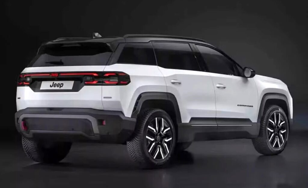 Jeep Compass 2026: é assim que o novo SUV 3 é visto Jeep Compass 2026 Branco atrás