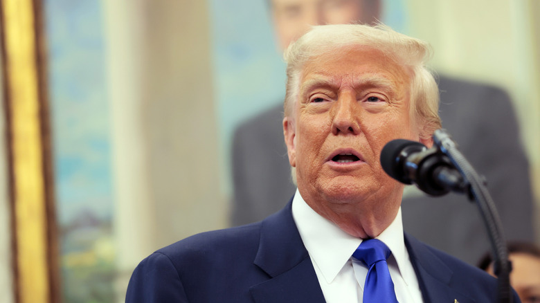 Donald Trump falando sobre o rascunho da NFL