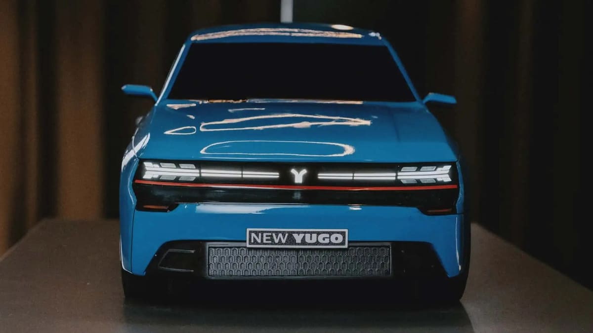 Yugo retorna fortemente: o icônico hatchback retorna até 2027 4 Yugo concept car frente